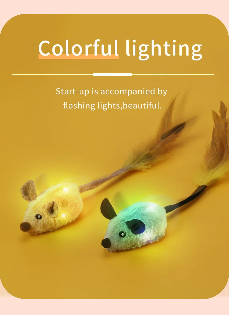 Smart Running Mouse Cat Toy Interactive Random Moving Electric Toys USB charging Simulation Mice Kitten Self-Playing Plush Toys