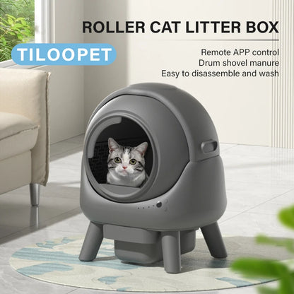Self Cleaning Cat Litter Box 8L Large Automatic Sandbox for cat 2.4G WiFi Auto Litter Box Robot with APP Control