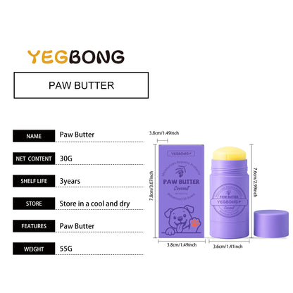 YEGBONG Paw Care Cream for Dogs Deep Moisturizing Improve Drying Not Slipping Coconut Oil Natural Ingredients Pet Paw Balm 30g