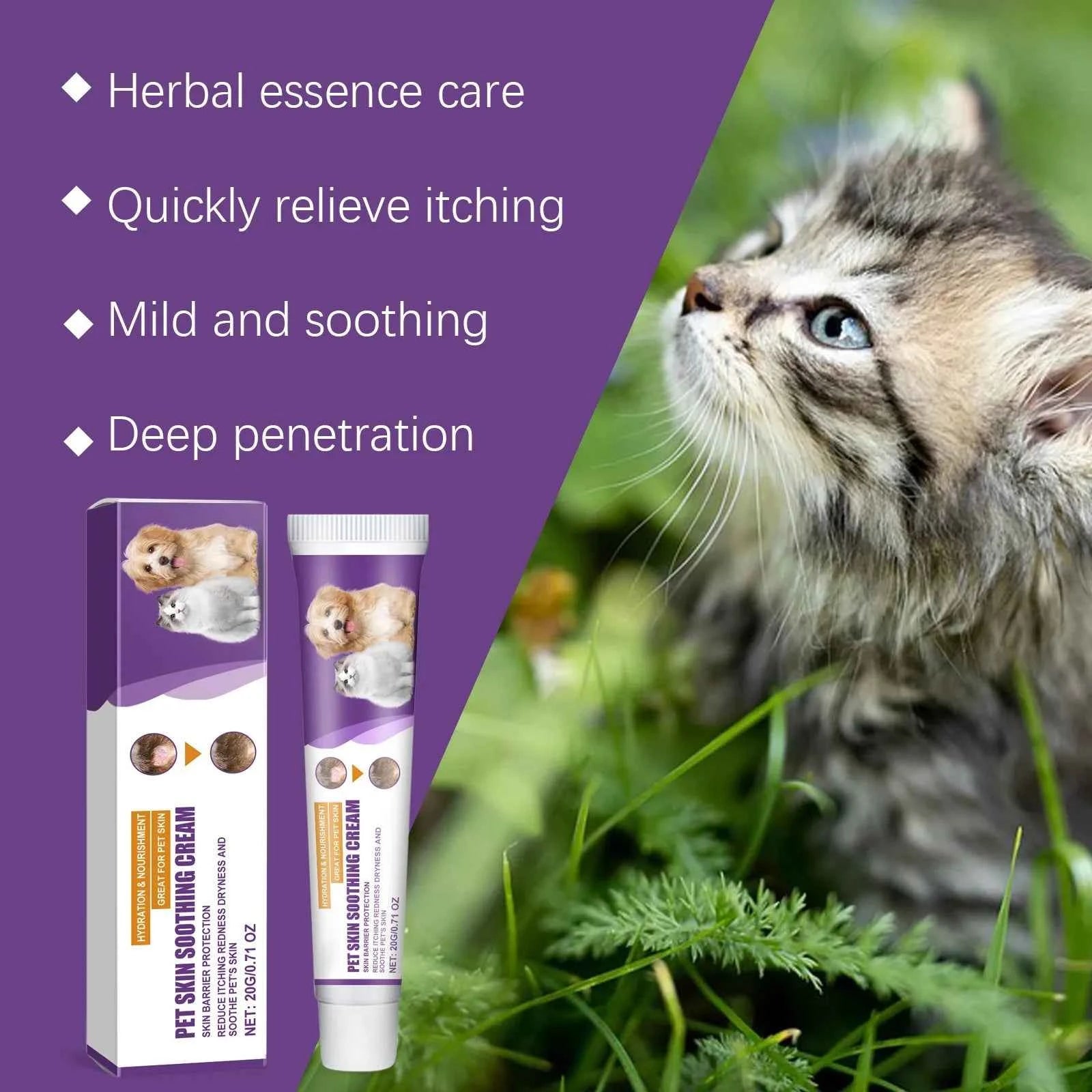 Pet Skin Care Cream Dry Itchy Skin Soothing Lotion For Dogs And Cats Itchy Skin Relief Cream For Cats Paw Lotion Soothing Balm