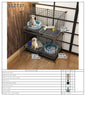 Dog Cage for Medium-Sized Dogs, Small Dogs, Indoor Teacup Dogs, Teddy, Labrador Villa Fence with Toilet, Dog Supplies
