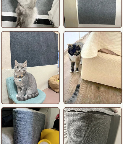 Cat Scratcher Sofa Protector Cats Scratcher Pad Board Protection Trimmable Self-adhesive Carpet Corner Wall DIY Cat Scratch Mat