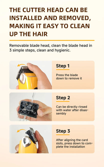 Pet Clipper Professional Dog Hair Trimmer Cat Grooming Shaver 7500/min LED suitable for large, medium, and small pets Trimmers