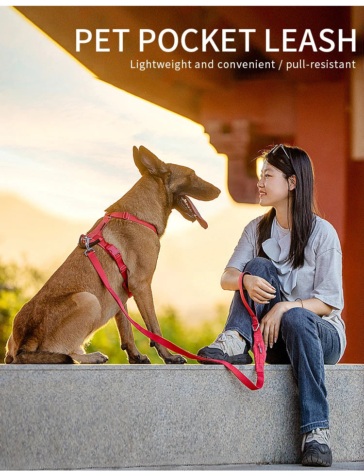 SMALL COMBINATION Lightweight Dog Leash for Small, Medium, Large Double Handle Dog Leash Puppy Pocket Designer running Pet Leash