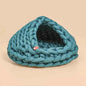 Cute Cat Bed Nest Small Dog Kennel Winter Thick House Weaving Pet Puppy Sleeping Bag Super Soft Cat Sleeping Bed Pet Cushion