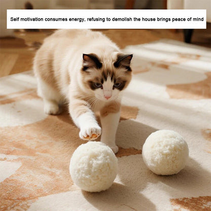 Cat toy silent wool ball cat's self pleasure boredom relief toy chasing prey ball teasing cat stick grinding teeth durable bite