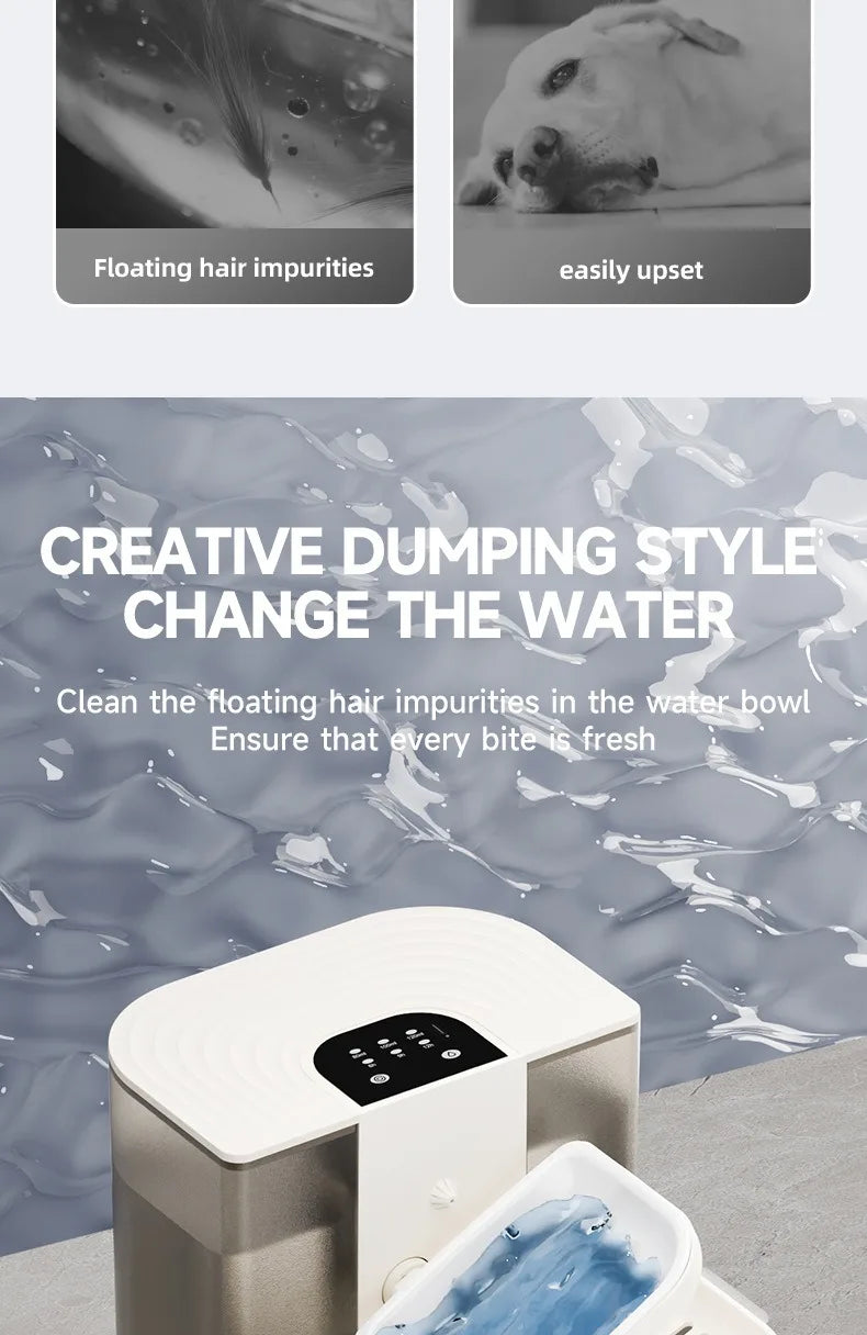 4.5L Smart Dump Pet Water Dispenser Remote Control Automatic Wireless Water Drinker Cat Water Feeder Kitten Heating Fountain