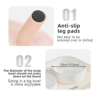 Pet Ceramic Bowl Double-Way Anti-Splash Anti-Flip Cat Dish Neck Protection Dog Bowl Water Bowl Prevent Spill Dog Feeder