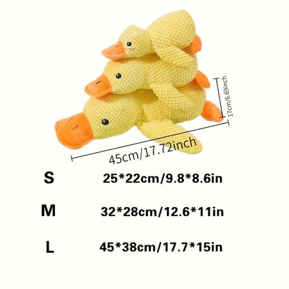Plush Squeaky Duck Dog Toy-Bite-Resistant,Soft Chew Toy for Medium to Small Breeds Interactive Sound Effects,for Play & Training