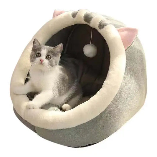 All-Season Semi-Closed Enclosure for Cute Cat Beds, Dog Beds, Winter Warmth Dog Beds, Pet Beds