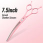 Fenice Dog Beauty Scissors Colorful 6.5/7/7.5 inch JP440C Professional Dog Grooming Scissors Curved Thinner Chunker Shears Tools