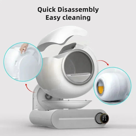 Tonepie 65L Fully Enclosed Smart Self-Cleaning Cat Litter Box with App Control - Pet Suppie