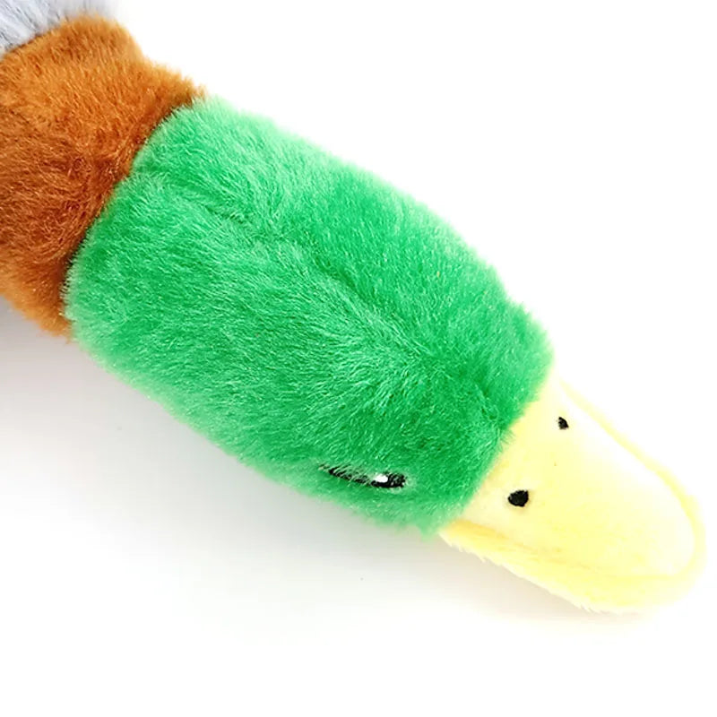 1pc Dog Chew Toys Cute Plush Duck Sound Toy Stuffed Squeaky Animal Squeak Dog Toy Cleaning Tooth Dog Chew Rope Pet Accessories