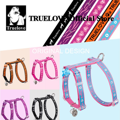 Truelove Pet Cat H-Shape Harness+Leash Set Vest-style and Puppy Chain Special Artifact to Prevent Break Free Home or Out TLH3912