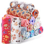 18 Pcs Fleece Pet Blanket Soft Warm Sleep Mat Fluffy Puppy Supplies Paw Bone Star Elephant Dot Heart Print Design Bed Blankets