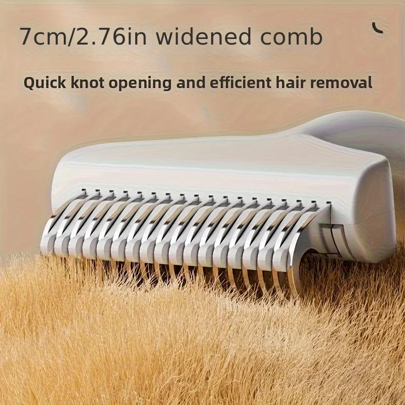 1PC Stainless Steel Dog Hair Removal Brush for Long Hair Breeds Puppy Cat Comb Pet Grooming Products Curved Design