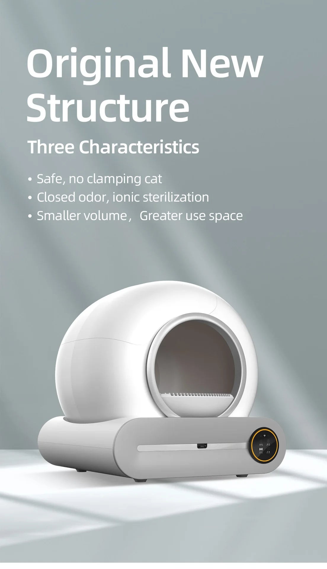 Self-Cleaning Cat Litter Box Automatic 65 Large Fully Enclosed Cat Toilet with App English Version Control Rascador Para Gato