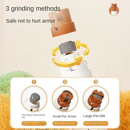 Popular Pet Electric Nail Grinder with Led Light to Illuminate the Blood Line, Suitable for Cats and Dogs, Electric Nail Clippers, USB Charging, Two-Speed Adjustment