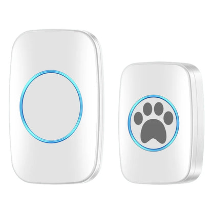 Touch Pet Doorbell 300M/984 ft Range 60 Songs Cat & Dog Training Pager LED Flash light Smart Wireless Doorbell Plug US EU