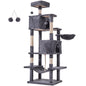 JHK Cat Tree Tower 66 Inch Large Multi Level Cat Climbing Tower with Condo Natural Sisal Scratching Posts Pet House for Indoor