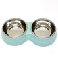 Pet Cat & Dog Dual Bowl - 2-in-1 Food & Water Bowl for Medium Cats, Puppies, Pet Feeding Supplies
