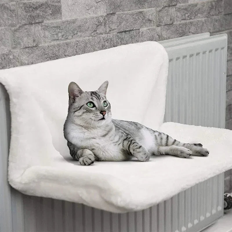 Hanging Cat Bed Hammock Luxury Radiator Bed Warm Fleece Basket Pet Metal Iron Frame Sleeping Bed for Cats