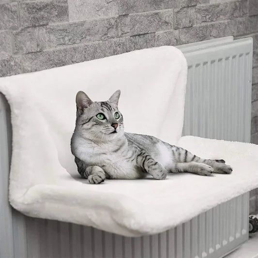 Hanging Cat Bed Hammock Luxury Radiator Bed Warm Fleece Basket Pet Metal Iron Frame Sleeping Bed for Cats