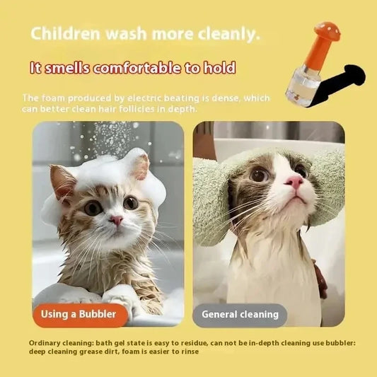 Electric Automatic Foam Machine,Rechargeable Shampoo Dispenser for Dog and Cat Bathingz,Pet Accessories,Household Clean,Bathroom