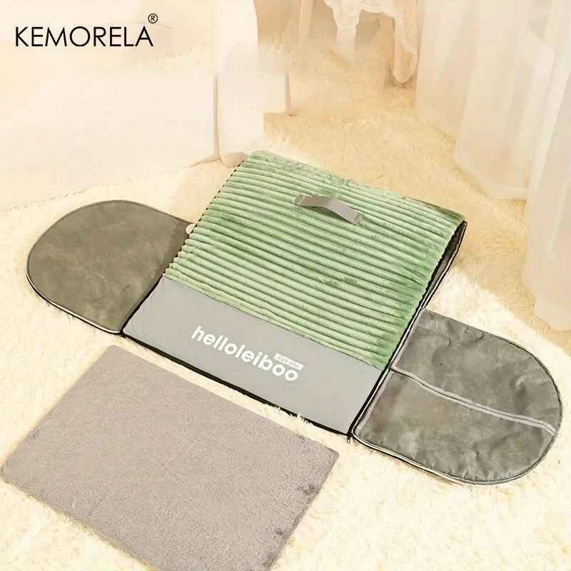 KEMORELA Thickened All-Season Enclosed Pet Bed Portable Dog House Cat Tent with Washable Bedding for Small Medium Large Dogs