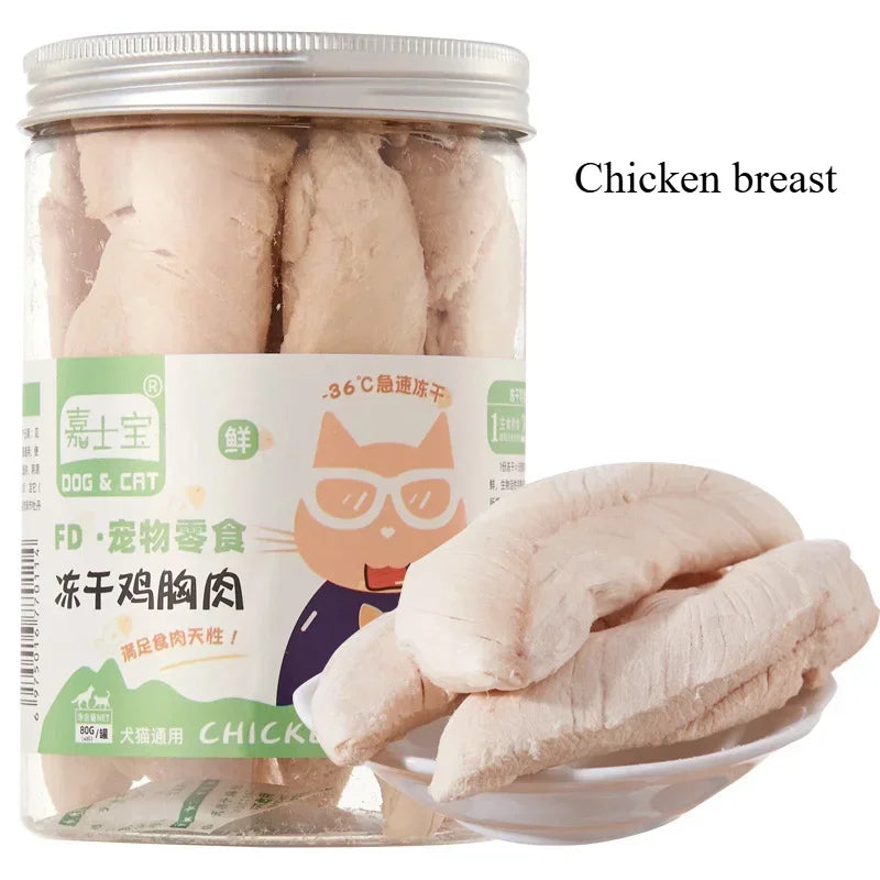 Pet Snacks Dried Chicken Breast Dog Snacks meat snacks pet Supplement Nutrition Chicken cubes Salmon Beef liver Duck meat cubes