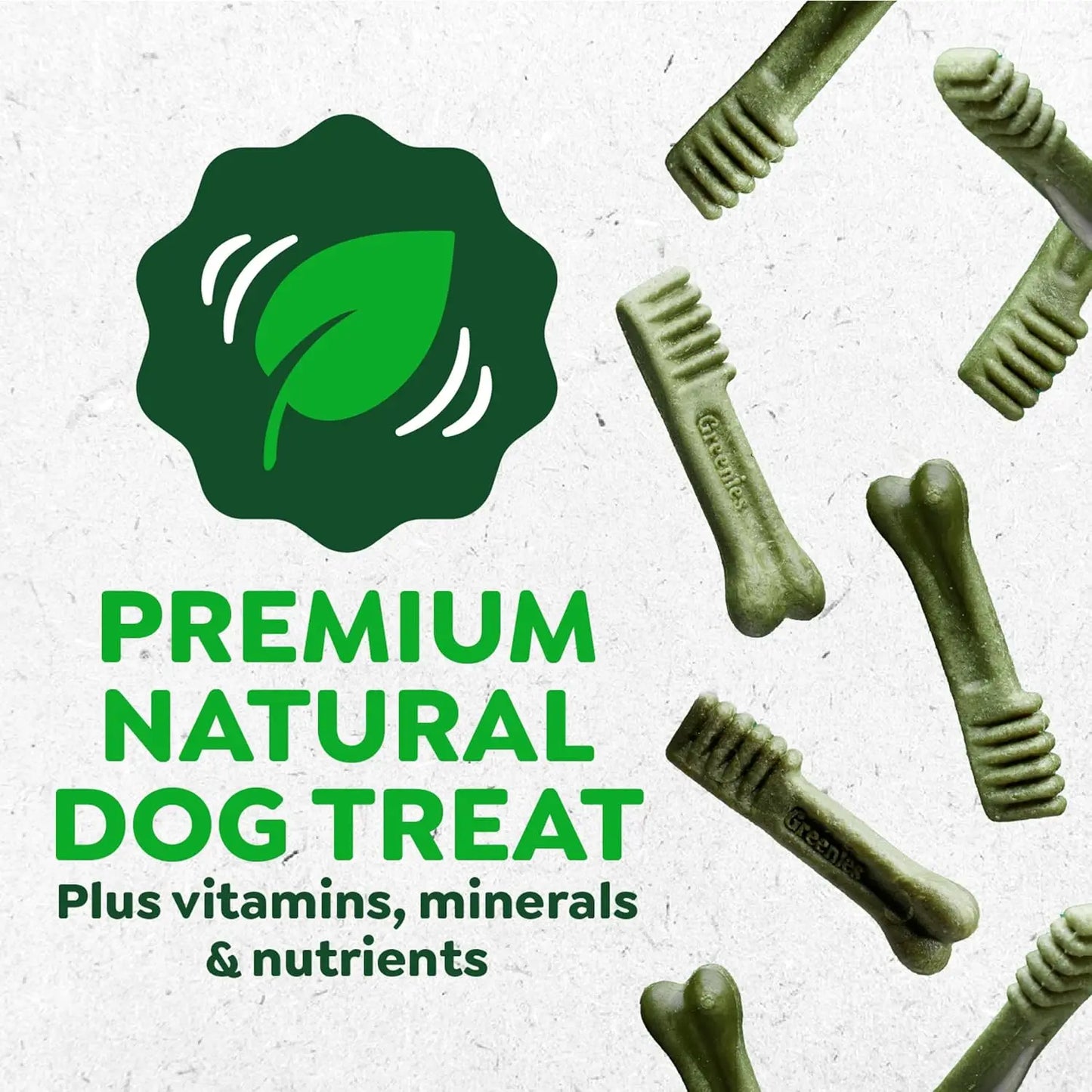 Veterinarian-Recommended Natural Dental Dog Treats Teenie Size, Original Flavor, 12 oz. Pack, 43 Count
