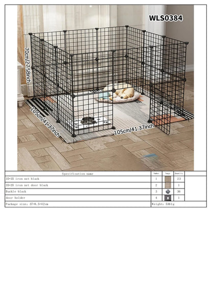 Cat and Dog Pet Fence Indoor Enclosure Freely Combinable Cat Cage Dog Cage Training Isolation Toilet Area for Small and Medium-Sized Dogs