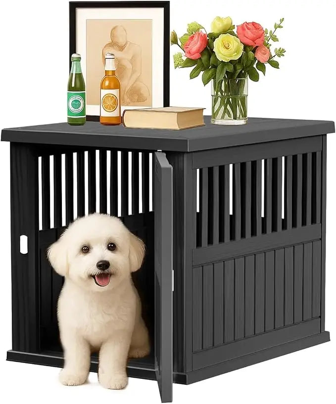 30 INCH Dog Crate Furniture Lockable Indoor Dog Kennel Dogs Cage Heavy Duty Decorative Pet Cage End Table for Small/Medium Dogs,