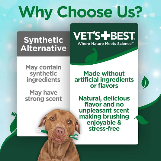 Vet’s Best Enzymatic Dog Toothpaste – Fresh Breath, Tartar & Plaque Control, 3.5 oz