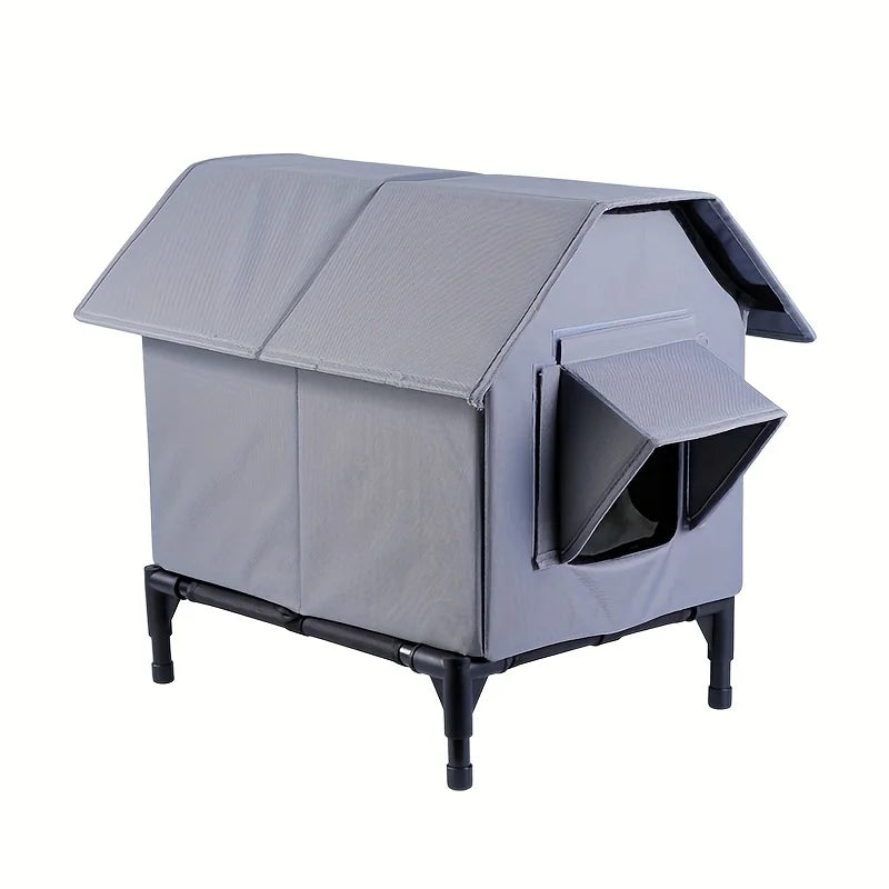 KEMORELA Winter Insulated Outdoor Cat House Foldable Oxford Cloth Warm Mat Shelter Easy Assembly Soft for Cats And Small Dogs