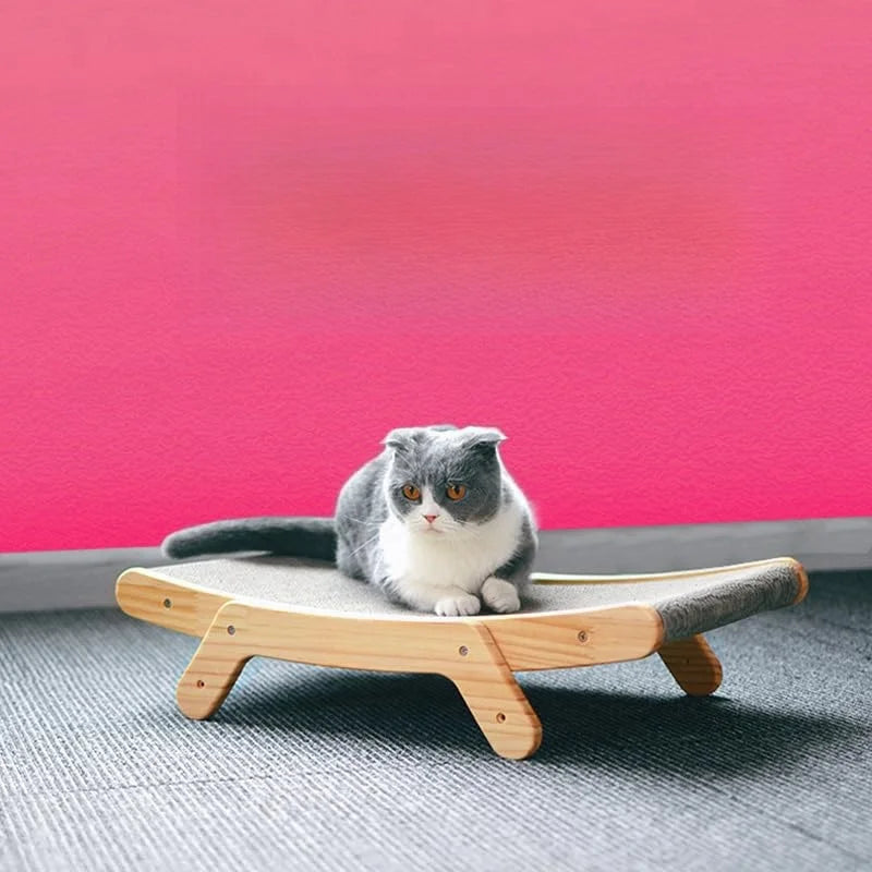 Wooden Cat Scratcher Scraper Detachable Lounge Bed 3 In 1 Scratching Post For Cats Training Grinding Claw Toys Cat Scratch Board