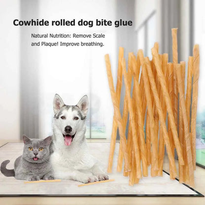 20 Pcs Dog Chews Sticks Dog Treat Chew Sticks Puppy Teething Chewing Dog Treat Bites Small Dog Treats Daily Dental Care Chews