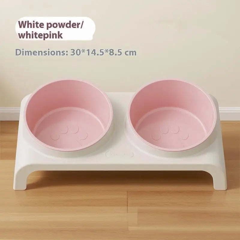 Food Feeders Pet Double Bowls Feeder Adjustable Height Cats Dogs Drinker Water Bowl Dish Elevated Feeding Supplies