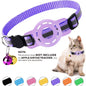 for Apple Air Tag Tracker Breakaway Cat Collar, with Airtag Case Reflective Kitten Collar with Bell for Cats,Small Dog Collar
