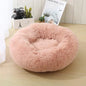 Round Plush Pet Bed - Self Warming Kennel, Machine Washable Mat with Non-Slip Bottom, Soft Cushion House Bed for Cats Dogs