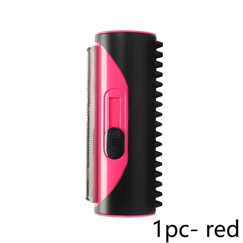 ABS Stainless Steel Pet Hair Remover Brush, Double Sided Grooming Tool for Sofa Carpet Dog Cat Shedding Accessories