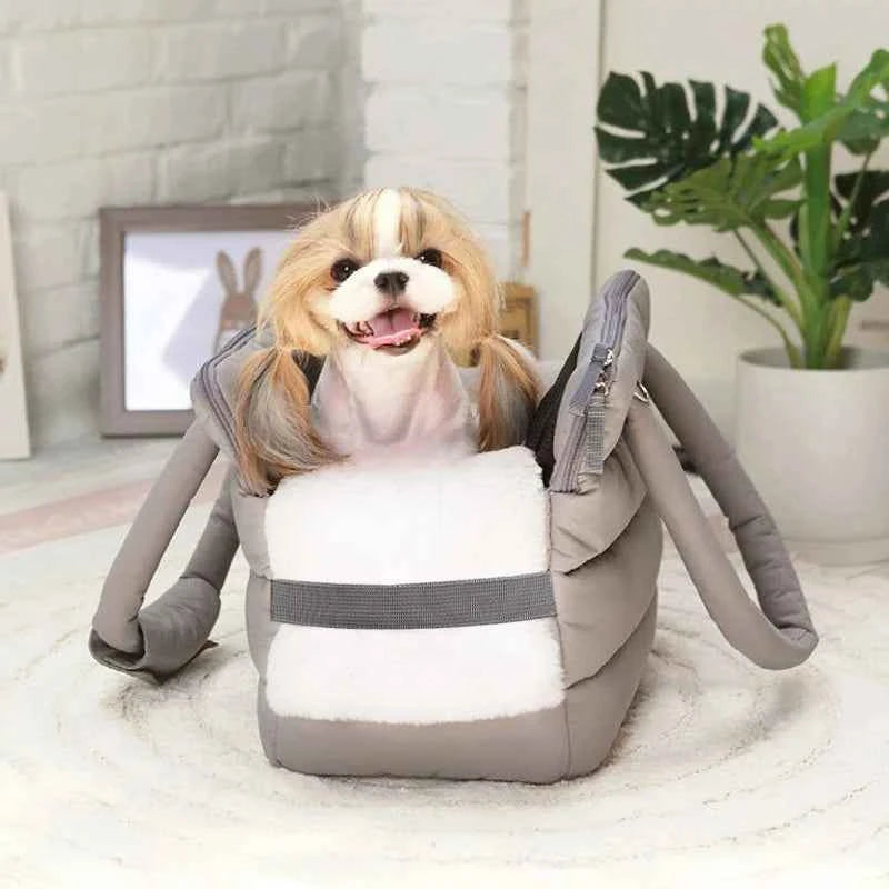 Original Pet Handle Bag For Puppy And Cat Winter Pet Carrier Bag Windproof Warm Portable Pet Travel Bag With Warm Mat