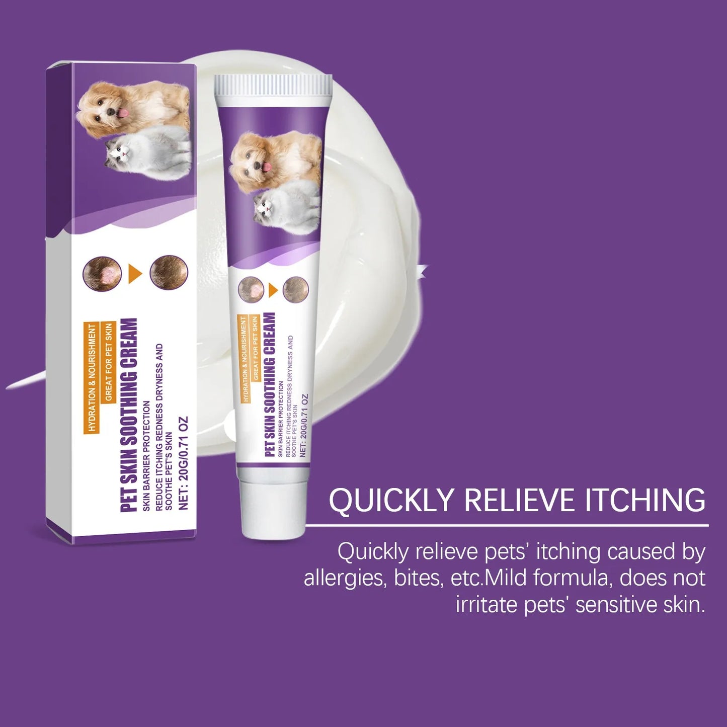 Pet Skin Care Cream Dry Itchy Skin Soothing Lotion For Dogs And Cats Itchy Skin Relief Cream For Cats Paw Lotion Soothing Balm
