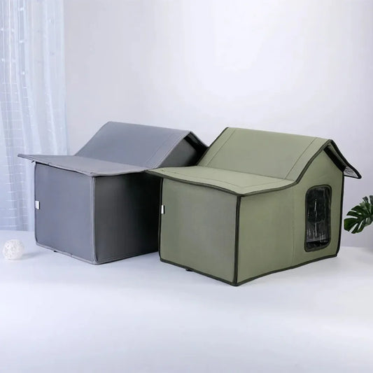 Outdoor Cat House Removable and Washable Design Pet Bed Waterproof Cat Dog Universal Convenient Storage and Washable Dog House - Pet Suppie