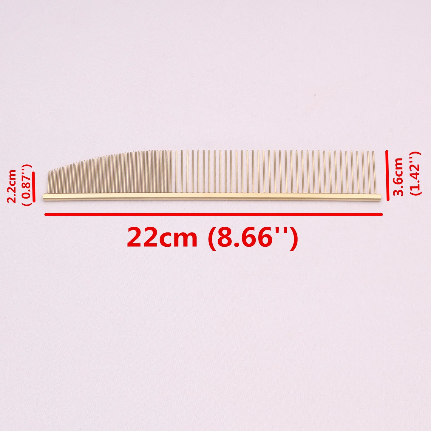 Copper Dog Grooming Combs Pet Boundary Knot Massage Tools Professional Salon Cat Hair Cleaning Crescent High Low Teeth 7817#