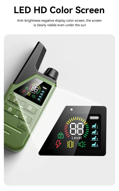 ROJECO Electric Dog Training Collar IPX7 Waterproof Dog Bark Stop Collar With Remote Control Rechargeable Anti Barking Device