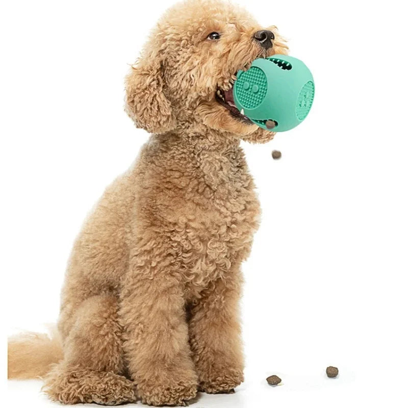 Silicone Pet Toys Dog Food Ball Tooth Cleaning Interactive Leaky Food Toy Slow Feeder Food Dispenser Pet Supplies Accessories