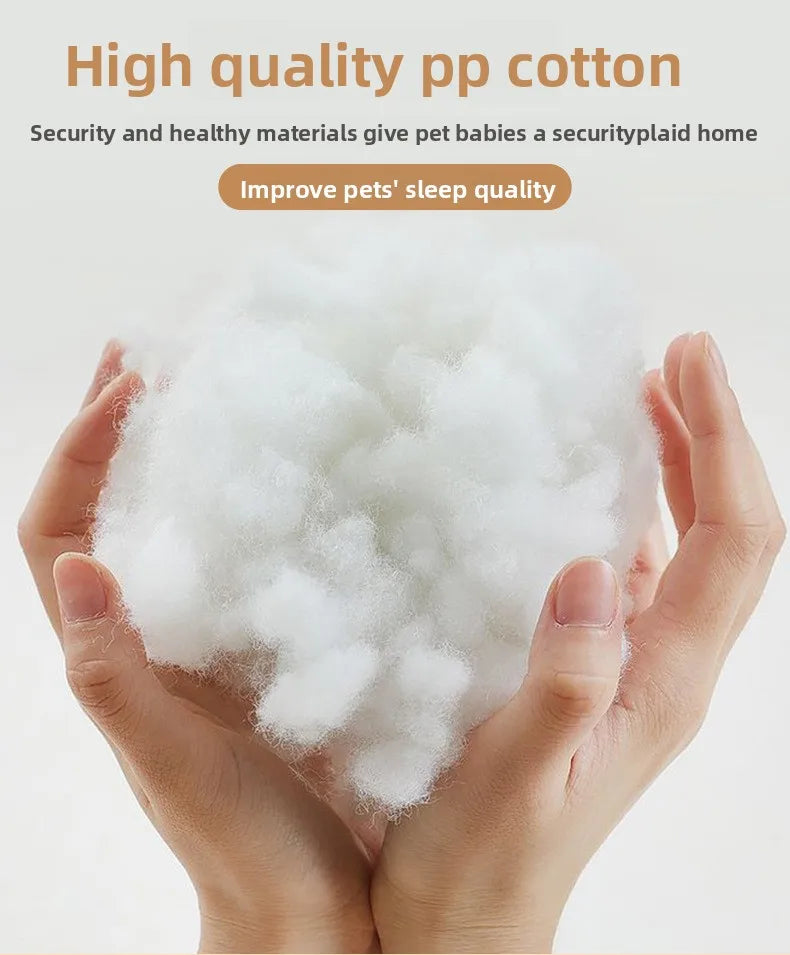 Pet Autumn and Winter Warm Shell Semi-Enclosed Cat Bed Pure Cotton Pet Cat Bed Semi-Enclosed Dog Bed Dog Bed Enclosed Cat Bed