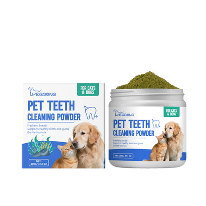Pet Teeth Cleaning Powder Efficient Removing Dental Plaque Deeply Dissolve Dirt Inside Teeth Eliminate Oral Odor Pet Oral Powder