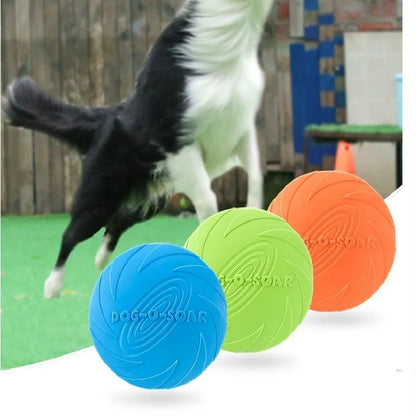 Pet Dog Flying Disk Toy Silicone Material Environmentally Friendly Anti-Chew Dog Puppy Interactive Training Pet Supplies E2